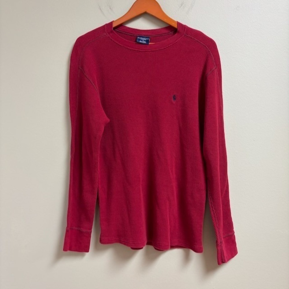 POLO Ralph Lauren‎ Mens Red Waffle Knit Sleep Shirt Size M Loungewear Holiday